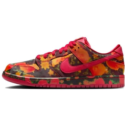 De Toveraar van Oz x Nike Dunk Low SB Klaprozenveld Unisex Sneakers Rood Varsity-Rood Universiteits-Goud FZ1291-600 40.5 red
