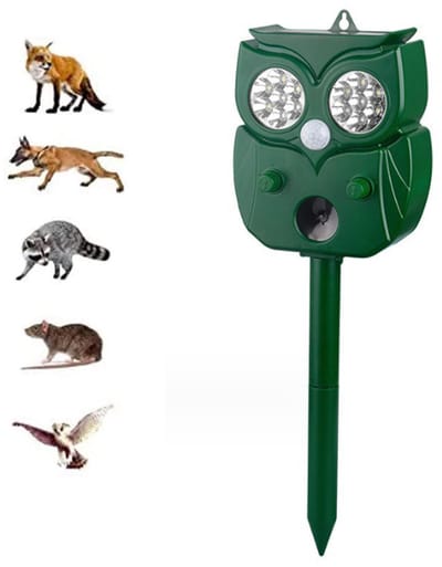 Solar Ultrasoon Ongedierteverjager - Muizen & Mollen Afweermiddel - DierenverjagerWaterdicht - Afweermiddel voor Ongedierte,14LED