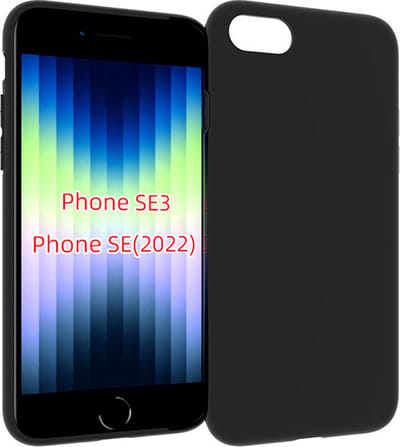 MoDo Hoesje Geschikt voor iPhone SE 2022 - Zwart - SE 2022 TPU Zwart Siliconen Case