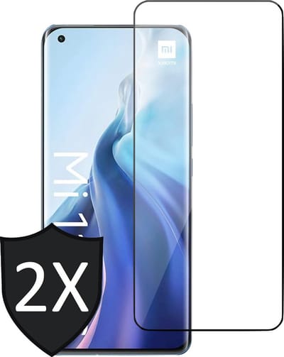 Screenprotector geschikt voor Xiaomi Mi 11 - 2x Full Screen Protector
