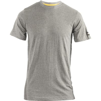Caterpillar Essentials Korte Mouwen Katoenen Grijze T-shirt voor Mannen
