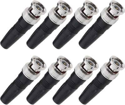 8 Stuks BNC Male Connector Vervangingen voor CCTV Beveiligingscamera's en Audio Toepassingen met Soldering Adapter Accessoires