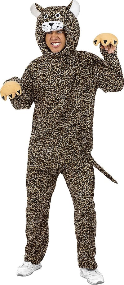 FUNIDELIA Luipaard Onesie voor volwassenen - Luipaard Kostuum - Maat: M - L - Bruin