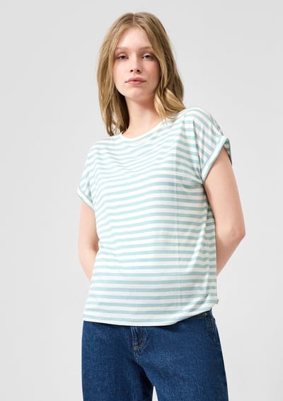 Q/S designed by - Dames t-shirt - Maat XS - Vrouwen - Groen - Lyocell