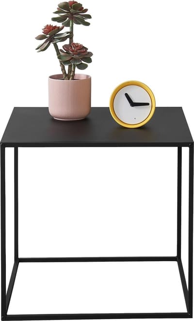 [en.casa] Consoletafel 50x55x55 cm zwart mat