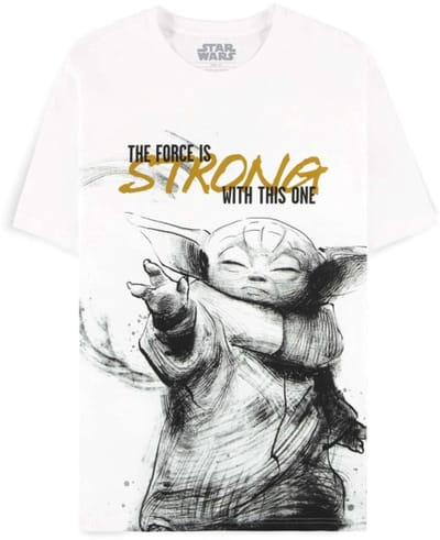 Star Wars The Mandalorian - The Force is Strong Heren T-shirt - wit - S