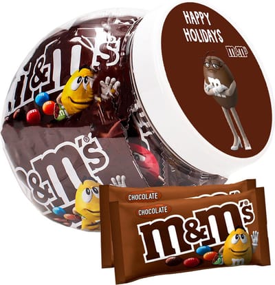 M&M's Chocolade - "Happy Holidays" - chocoladecadeau - in herbruikbare pot - 450g
