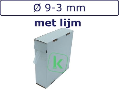 PRO-TIE® - Krimpkous met Lijm 9-3mm Transparant Dunwandig krimpverhouding 3:1 (Box 4 meter) - PRO-TIE