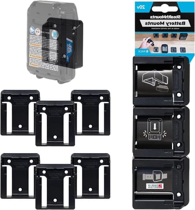 Batterijhouders - Accu Opslag - Werkplaats Organiseren - Stevige ABS Constructie - 25 cm Pakket - Zwart