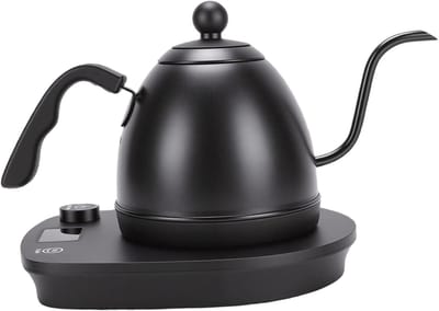 Elektrische Ketel - Zwanenhalsketel Koffie - Precisie Gieten - Variabele Temperatuur - 600 Ml 1000 W - Zilver