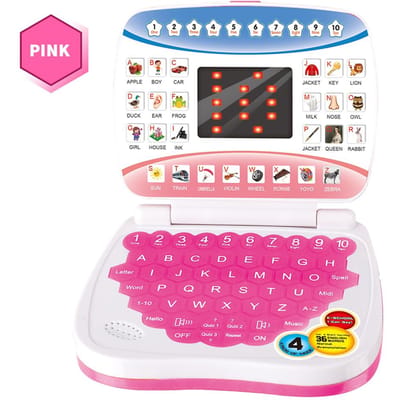 Jeu d'ordinateur éducatif pour enfant, à partir de 3 ans, Apprentissage de la lecture, des mathématiques, de la musique, Machine d'apprentissage précoce, Cadeau d'anniversaire, de Noël rose