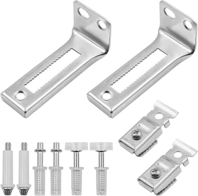 Set van 2 Bi-Fold Deur Hardware Reparatie Kit met Top en Onder Pivots en Gidswiel voor Vouwdeuren, Schuifdeuren en Kastdeuren