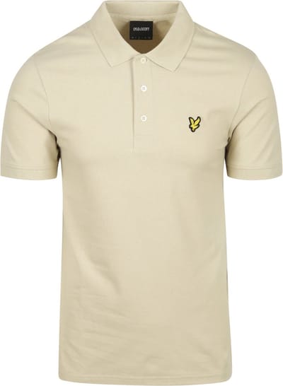 Lyle and Scott Polo Plain Grey Taupe - Maat M - Heren