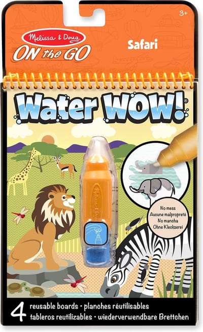 Melissa & Doug Water WOW! Herbruikbaar kleurblok met verborgen afbeeldingen - Safari