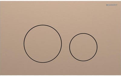 Geberit Sigma40 bedieningsplaat - 2-toets spoeling - extra dun - ronde knoppen - RVS - geborsteld rood goud (koper)
