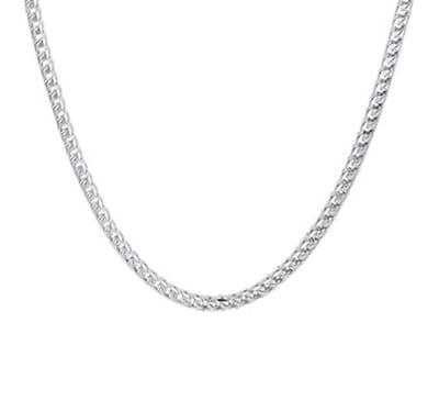 YO&NO Heren Ketting - 3,0 mm -  60 cm - Gourmet - Zilver 925