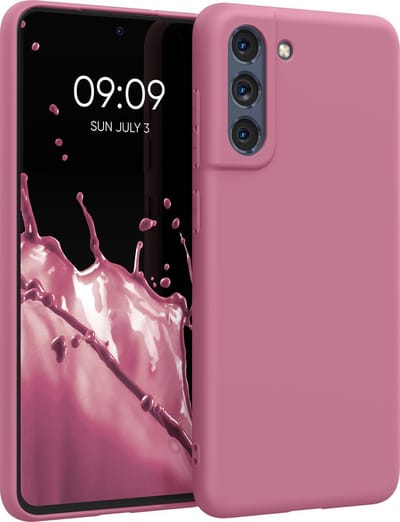 kwmobile telefoonhoesje geschikt voor Samsung Galaxy S21 FE - Hoesje voor smartphone - Back cover in donkerroze