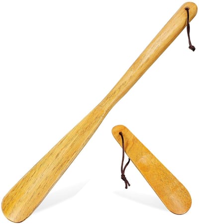 Allecto - Houten Schoenlepel Set - Lange Handgreep - Gemakkelijk Aantrekken van Schoenen - Ideaal voor Thuisgebruik - Schoenaccessoire - Duurzaam