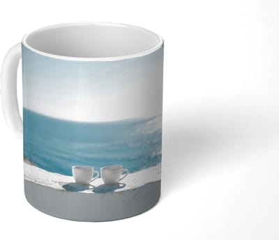 Mok - Koffiemok - Zee - Koffiekopjes - Zomers - Mokken - 350 ML - Beker - Koffiemokken - Theemok