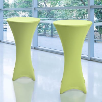 Beautissu Stella - Statafelhoes 80 cm statafelrok voor statafel feest decoratie geschikt voor horeca feestversiering stretch voor elk tafel set van 2 groen