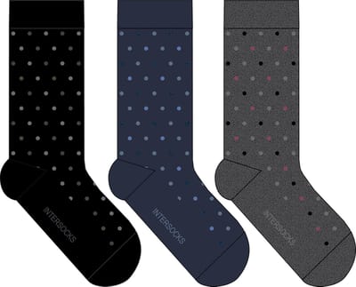 Heren sokken dotted - 6 paar - hoogwaardige katoen - maat 39/42 chaussettes socks