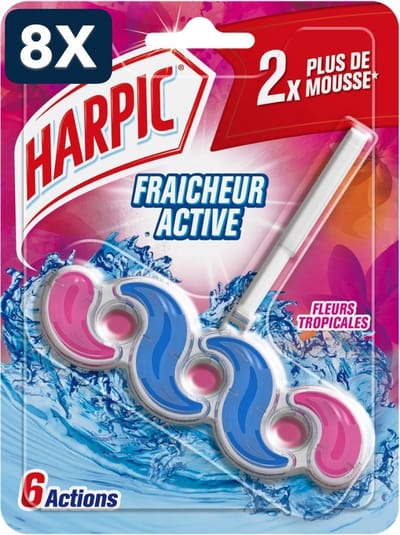 8 x Harpic - Toitletblok - Tropische Bloemen - 250 Spoelbeurten