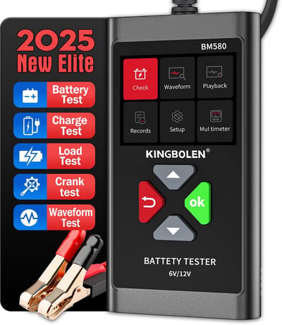 Autobatterietester 12V - 100-2000 CCA Batterietester voor Auto, Motor, ATV, SUV en Boot