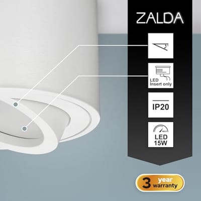 Plafondspot Rond Wit - Extra Plat en Draaibaar, LED Module 230 V, Modern Design voor Woonkamer, Slaapkamer en Keuken