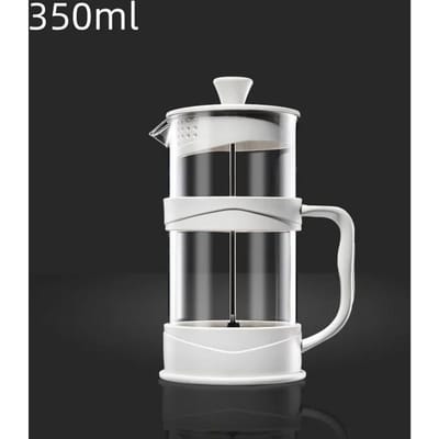 Milkshake Koffie Perspot Transparant Hittebestendig Glas French Press Filterpot Multifunctionele Handmatige Schenkpot Koffieware white