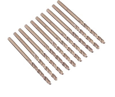 Dailygoods- Boorset M35 Cobalt - 10 Stuks - HSS CO Boor - Geschikt voor RVS - Hoge Hardheid - Schokbestendig