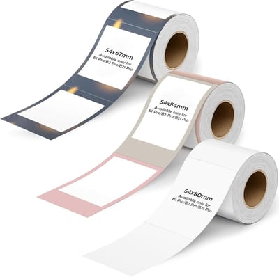 Thermisch drukpapier en fotopapier voor labelprinters, geschikt voor foto's, notities en memo's, 54 x 80 mm, 54 x 84 mm, 54 x 67 mm, ideaal voor creatief gebruik en DIY-projecten