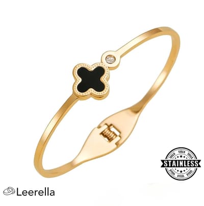 Leerella Schitterende van Bangel Damesarmbanden in Goudkleur Klavermodel - Perfect Cadeau voor Moederdag, Verjaardag of Valentijnsdag!