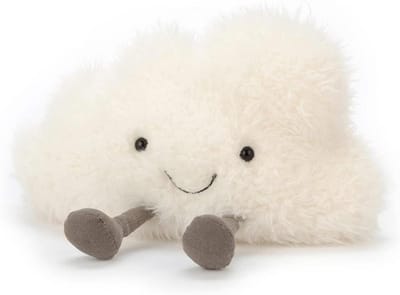 Pluchen Wolk - Knuffel - Decoratie Kamer - Zachte Stoffen - 11 cm - Grijs
