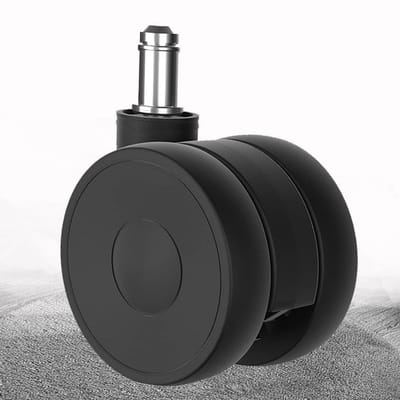 Bureaustoelwielen voor harde vloeren - 11 mm, 5-delige set, rubberen reservewielen voor tapijt, parket en tegels