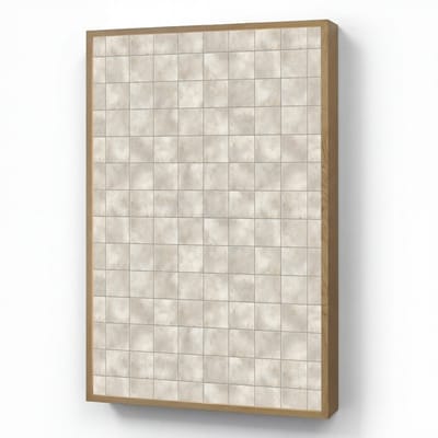 Wandlamp 60x90 cm - Oplaadbaar - Tegels - Natuurlijk - Grijs - Wandlampen binnen woonkamer - Slaapkamer lamp - Decoratieve nachtlamp - Vloerlamp draadloos
