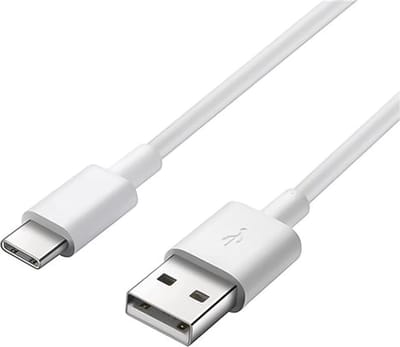 USB C naar USB A kabel Wit geschikt voor o.a. Smartphone en tablet - Oplaadkabel - usb c naar usb A kabel