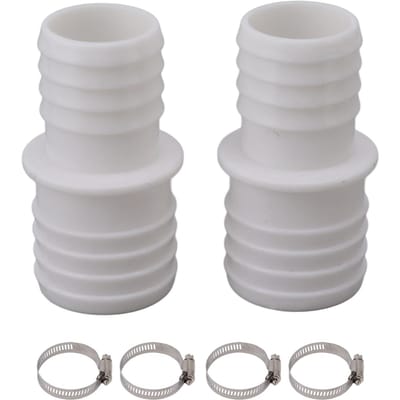 32mm Slangkoppeling Zwembadslangadapter met Slangklem Slangadapter Vervanging voor Pangea Tech white