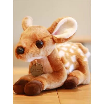 Nieuwe Kawaii Herten Pluche Speelgoed In Liggende Houding Rustgevende Eland Pop Voor Meisjes Bedtijd Metgezel Zacht Herten Dieren Vriend 25cm brown