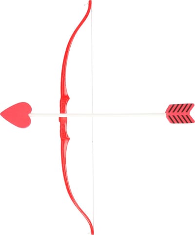 Carnaval en Valentijnsdag thema Cupido boog - rood/wit - 49 cm - verkleed artikel - kunststof