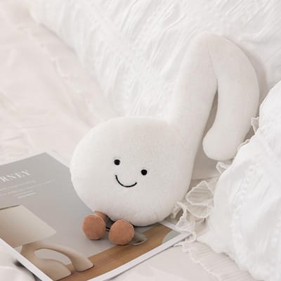 Schattig Muzikaal Pluche Speelgoed Zachte Viool 30cm Gitaar Pipa Stemvork Noten Gevulde Pop Instrument Cadeau voor Kind Muziekliefhebber Woondecoratie white