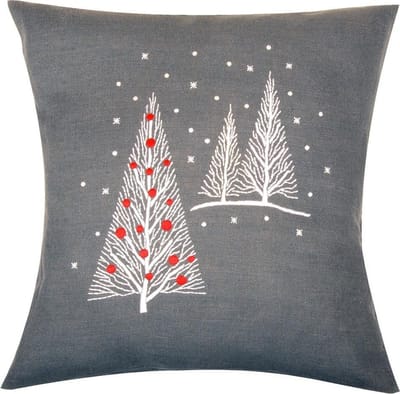 Vervaco - Borduurkussen kit - Kerst - Kerstbomen - PN-0164820 - Borduren - Borduurpakket - Borduurpakket volwassenen