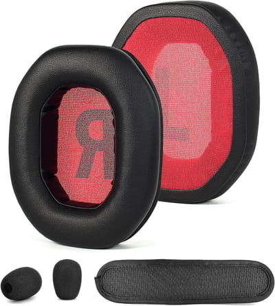 Vervangende oorkussens en hoofdbandafdekking voor Teufel Cage Gaming-HD-headset, eiwitleer en hoogdichtheidsschuim voor optimaal comfort en geluidsisolatie