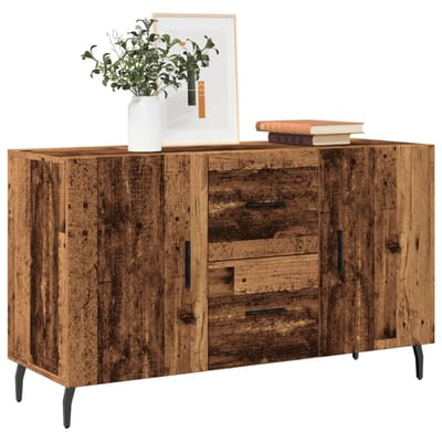 vidaXL - Dressoir - 100x36x60 - cm - bewerkt - hout - oud - houtkleurig