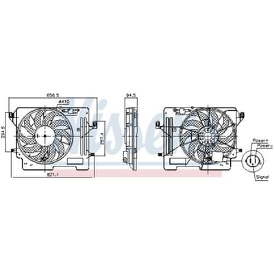 Koelventilatorwiel, motorkoeling NISSENS 850080