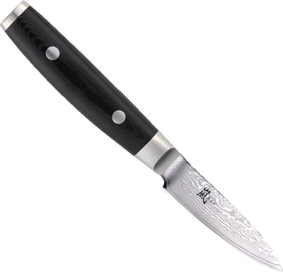 Yaxell Ran Messenset – Giftset – 3-delig – Santoku Mes 16,5 cm, Santoku Mes 12,5 cm en Schilmes 8 cm - 69 Lagen Damaststaal – VG10 Staal – 61 HRC – Canvas-Micarta Heft