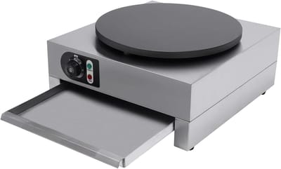 Elektrische Pan - Pannenkoekenmaker - Lekkere Pannenkoeken Maken - 3000W Krachtig - 40 cm Diameter - Zilver en Zwart