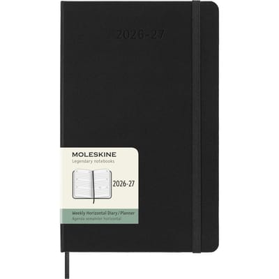 Moleskine 2026 18 Maanden Wekelijks Dagboek Horizontaal Large Harde Kaft zwart DHB18WH3Y27 zwart