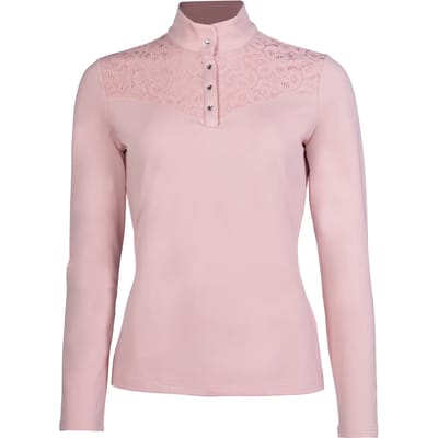 Damespolo met lange mouwen HKM Berry Lace