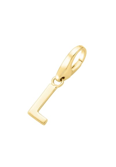 Gouden (verguld) bedel | Letter L | Giorgio Martello | 925 Zilver