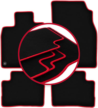 CARLUX-RED automatten voor: Nissan Qashqai II J11 crossover (2013-)